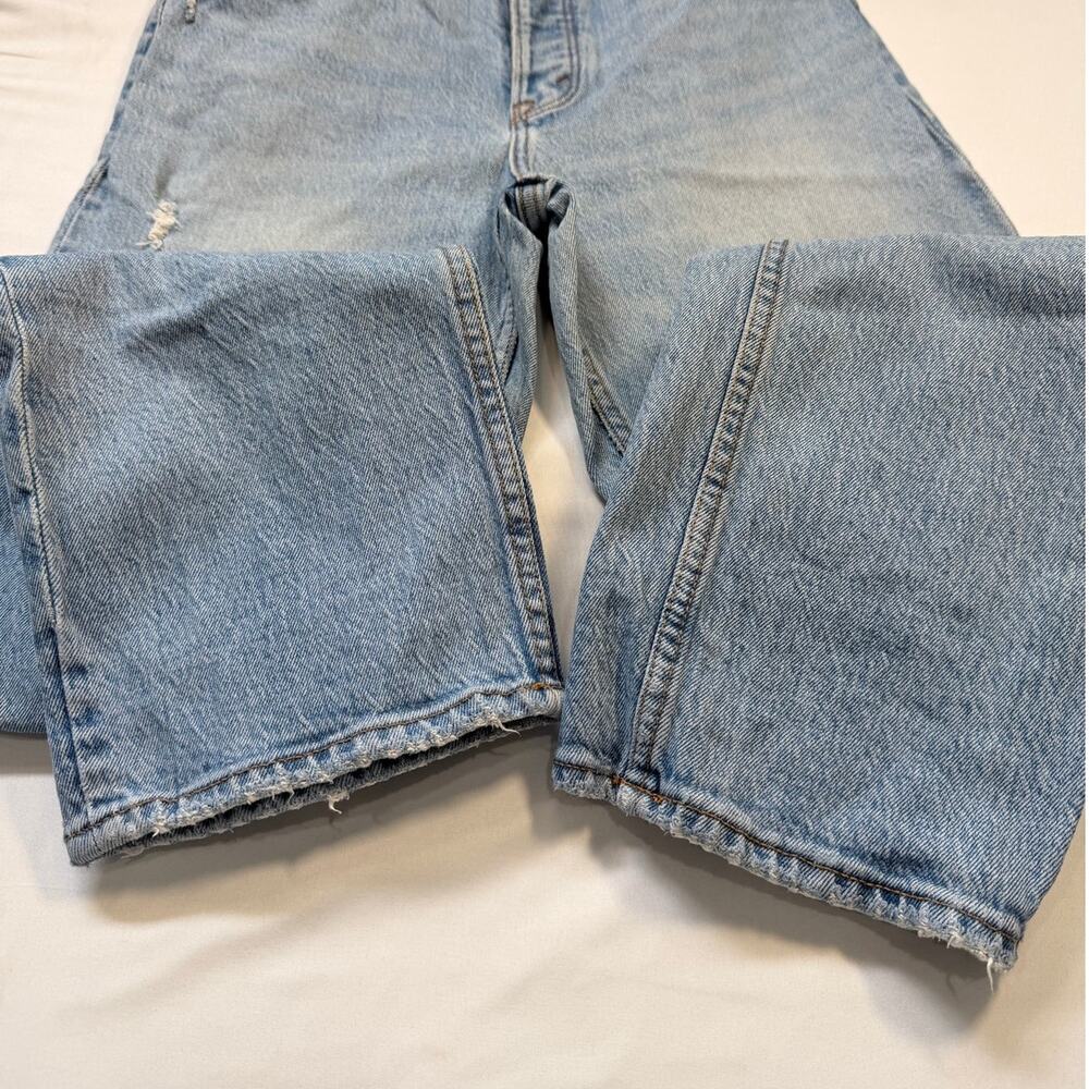 Abercrombie & Fitch The Dad High Rise Jeans Womens 26 Distressed Button Fly - Picture 8 of 13
